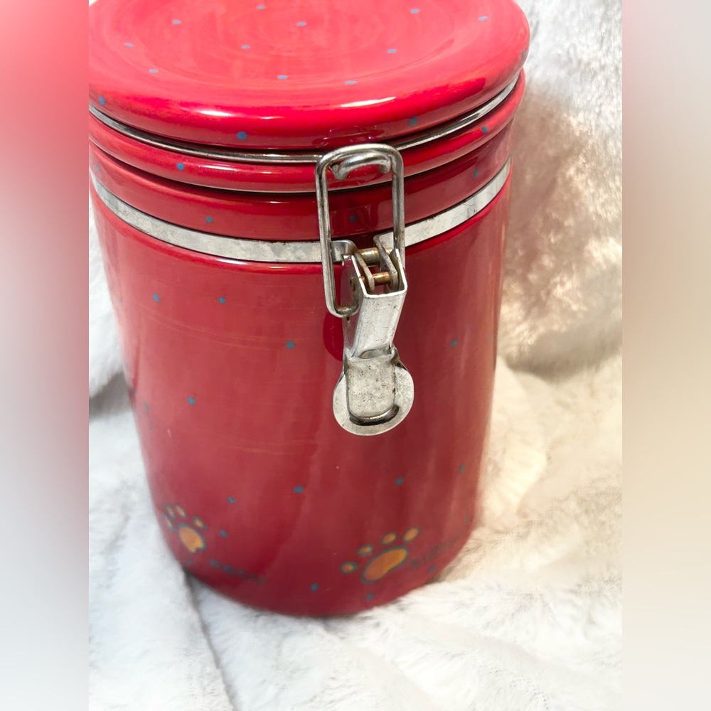CERAMIC CAT TREAT BAIL LATCH CANISTER - Picture 2 of 6